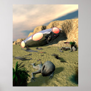 Affiche d'accident d'UFO de Roswell