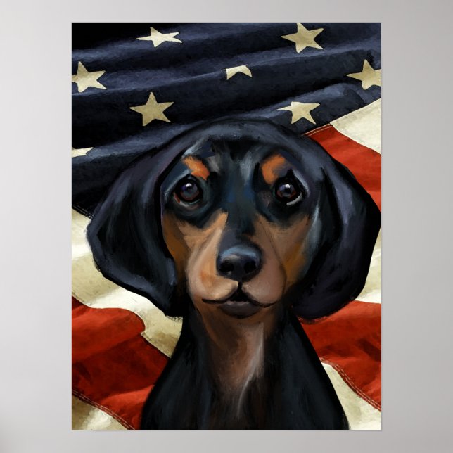 AFFICHE DACHSHUND (Devant)
