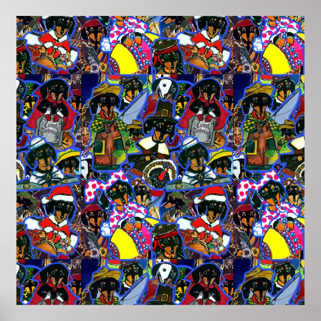 Affiche Dachshund Cartoons (Devant)