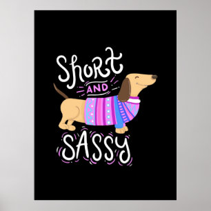 Affiche Dachshund Court Et Sassy