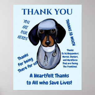 Affiche Dachshund Doctor