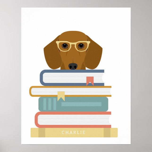 Affiche Dachshund Dog Personalized Print (Devant)