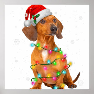 Affiche Dachshund Dogs Tree Christmas Sweater Xmas Toxits