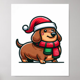 Affiche Dachshund Elegance Christmas Anticipation Classic