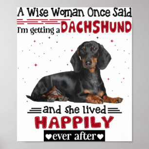Affiche Dachshund et elle ont vécu heureux après