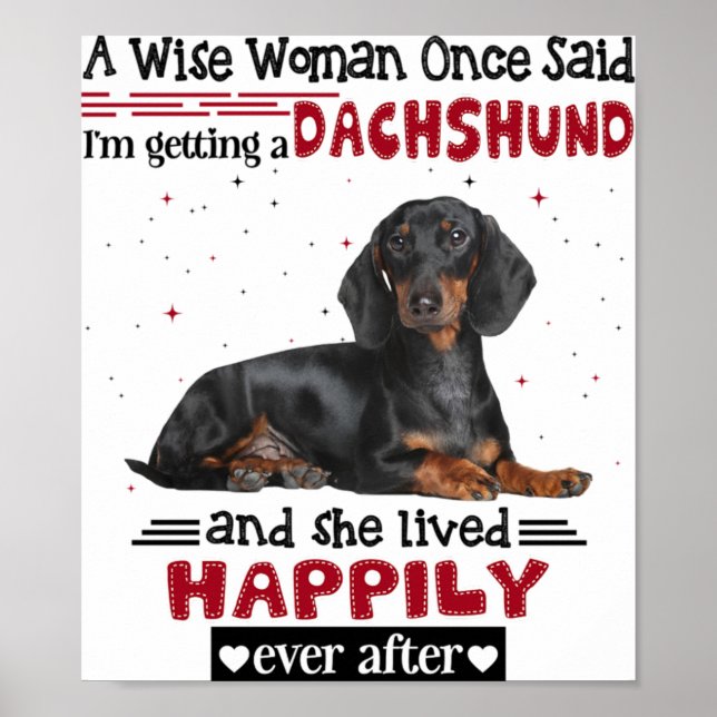Affiche Dachshund et elle ont vécu heureux après (Devant)