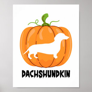 Affiche Dachshund Halloween Chien