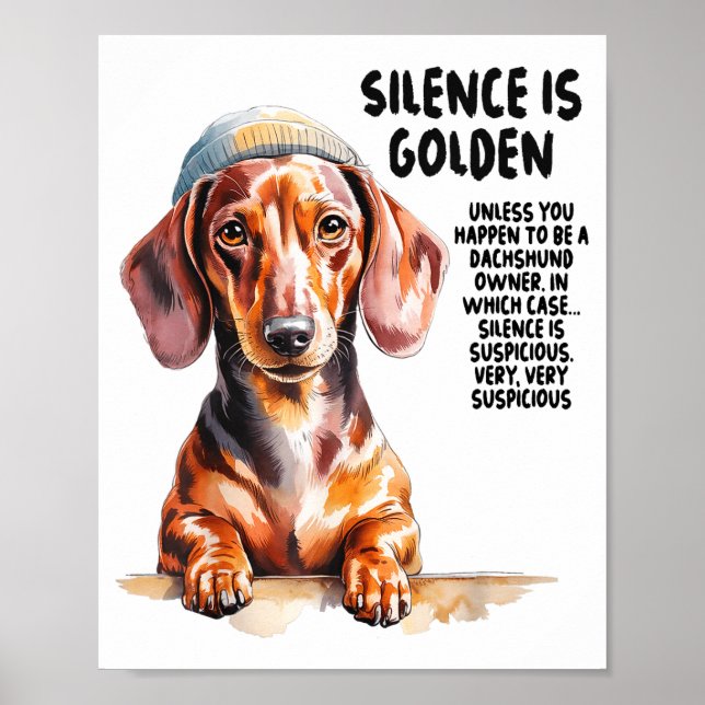 Affiche Dachshund Ideas For Women &amp; Novelty Miniature  (Devant)