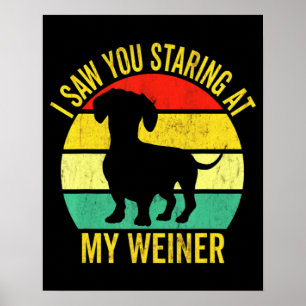 Affiche Dachshund papa hommes