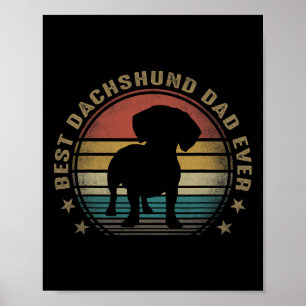 Affiche Dachshund Papa Jamais Drôle Dons De Fête des pères