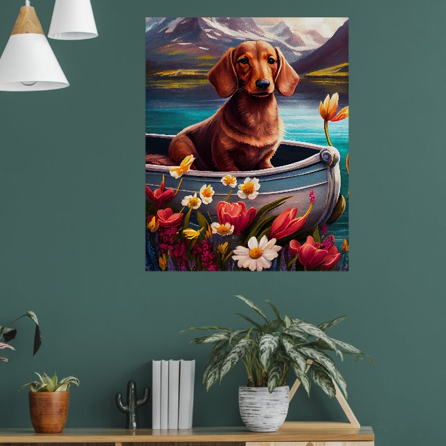 Affiche Dachshund sur une pagaie : une aventure Pittoresqu (Salon 1)