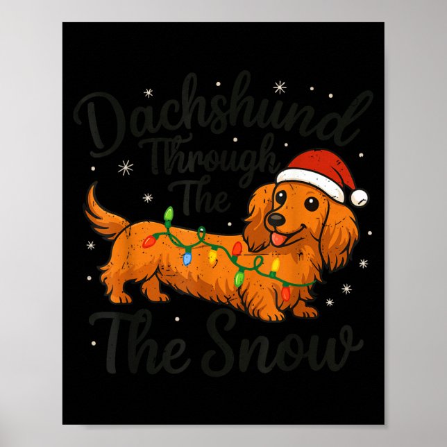 Affiche Dachshund Through The Snow Christmas Pajama Toddle (Devant)