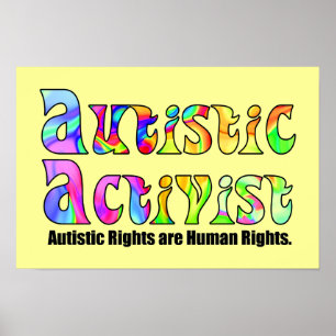 Affiche d'activiste autiste (couleur)