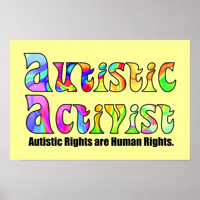 Affiche d'activiste autiste (couleur) (Devant)