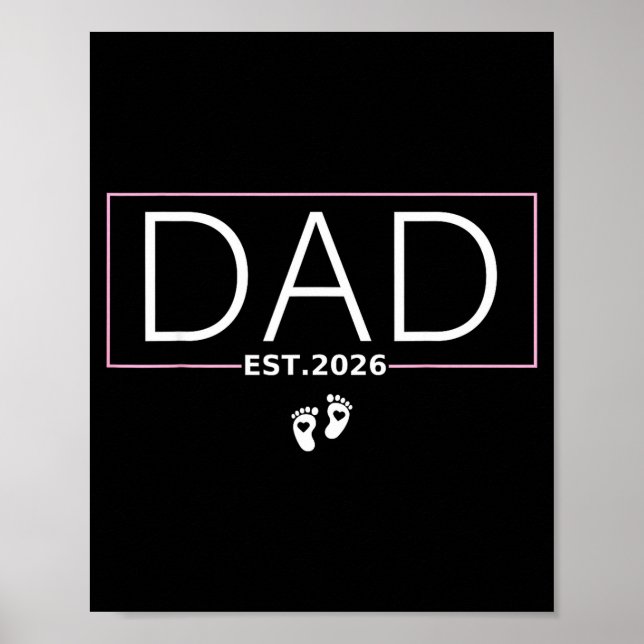 Affiche Dad Est. 2026 Expect Baby 2026 Father 2026 New Dad (Devant)