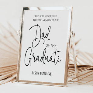 Affiche Dad of the Graduate Memorial Reserved Seat