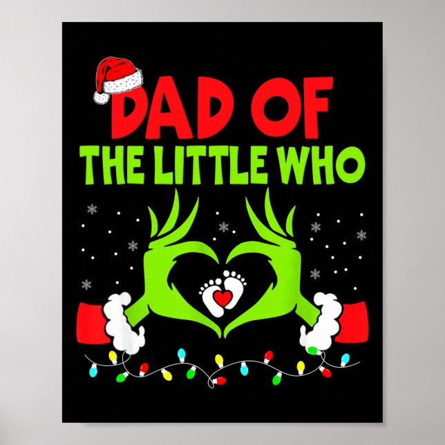 Affiche Dad Of The Little Who Funny Christmas Pregnancy An (Devant)