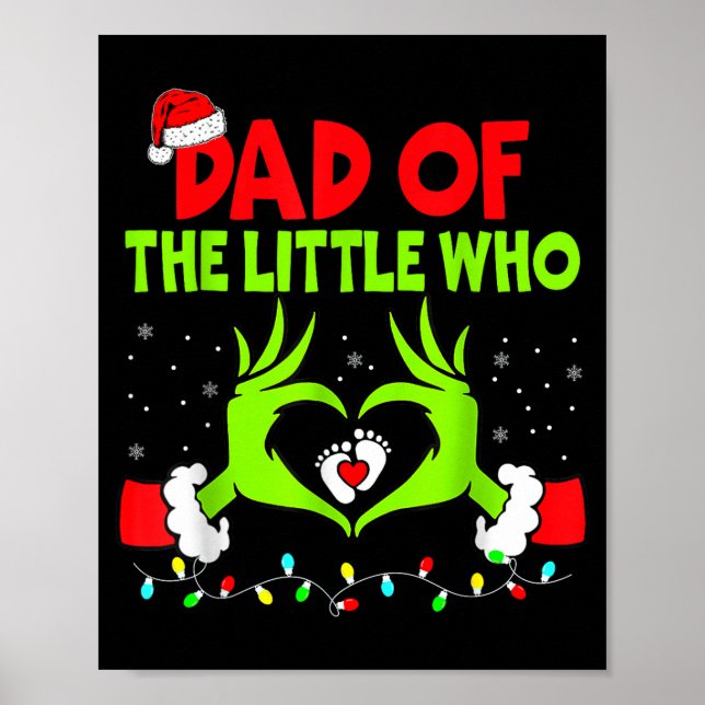 Affiche Dad Of The Little Who Funny Christmas Pregnancy An (Devant)