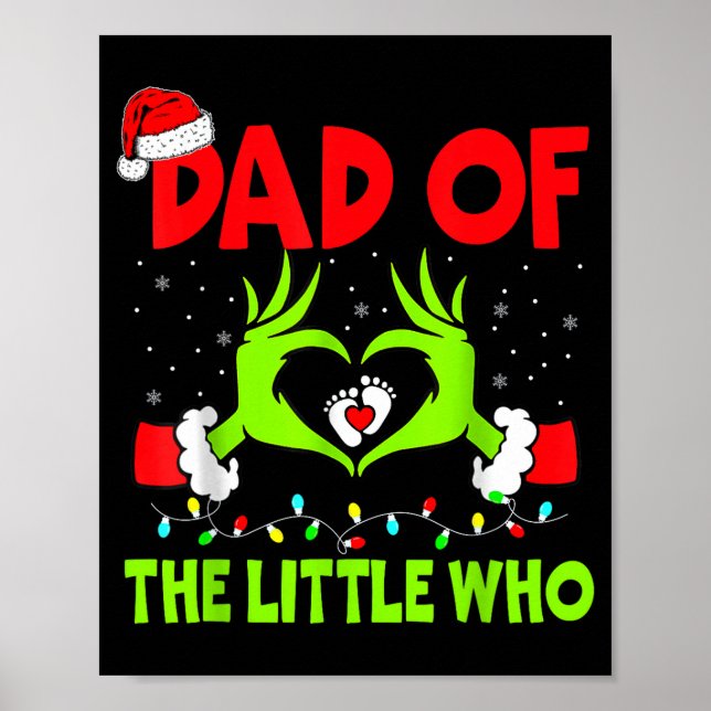 Affiche Dad Of The Little Who Funny Christmas Pregnancy An (Devant)