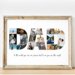 Affiche Dad Photo Collage 18 Pictures<br><div class="desc">This is a photo collage that spells out the word DAD along with a custom message. It fits 18 pictures in total. This is the perfect gift for dad for father’s day,  his birthday or Christmas.</div>