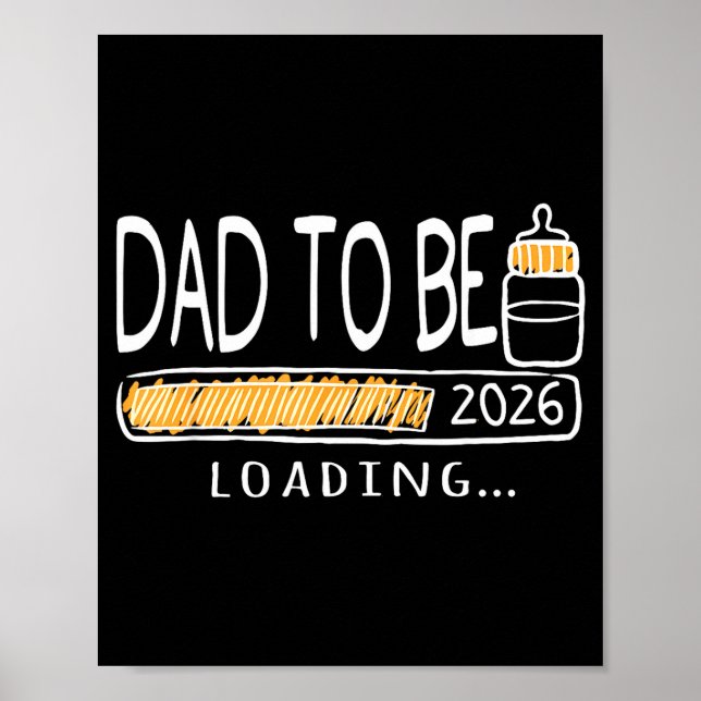 Affiche Dad To Be 2026 Loading Pregnancy Announcement New  (Devant)
