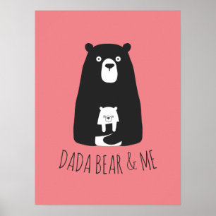 Affiche DADA BEAR & ME   Papa Enfants Fils Fils Dada Ours