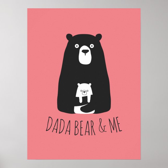 Affiche DADA BEAR & ME | Papa Enfants Fils Fils Dada Ours  (Devant)