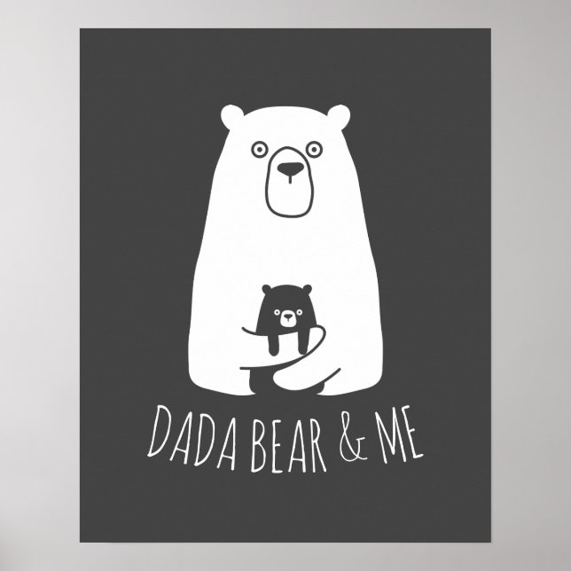Affiche DADA BEAR & ME | Papa Enfants Fils Fils Ours Dada (Devant)