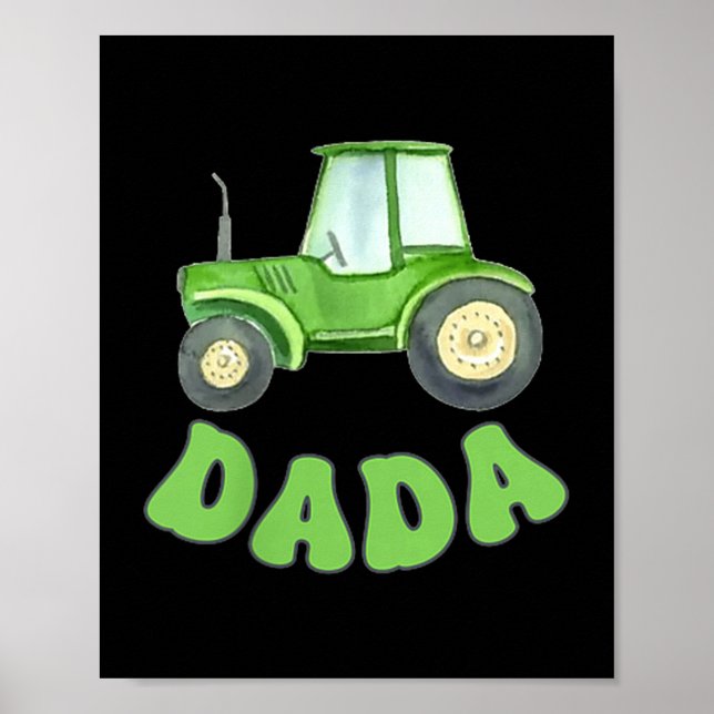Affiche Dada Of The Birthday Boy Tractor Farm Trucks Famil (Devant)
