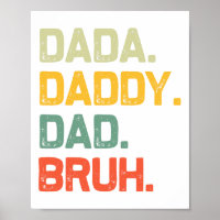 Dada Papa Papa Bruh Cadeaux Hommes Drôle Père Vint