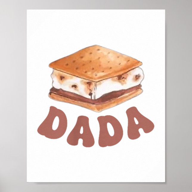 Affiche Dada Smore Premier Anniversaire Camping Pour Être  (Devant)