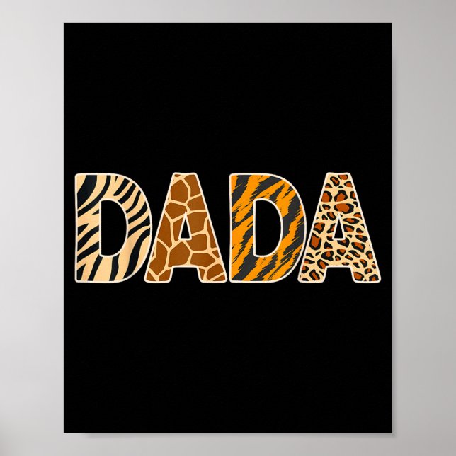 Affiche Dada Wild Animal Print Zebra Giraffe Tiger Leopard (Devant)