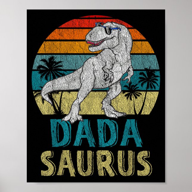 Affiche Dadasaurus T Rex Dinosaure Dada Saurus Famille Cor (Devant)