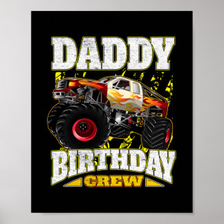Affiche Daddy Birthday Crew Monster Truck 