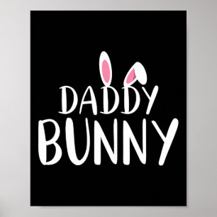 Affiche Daddy Bunny Pregnant Pâques Maman jumelée Couple