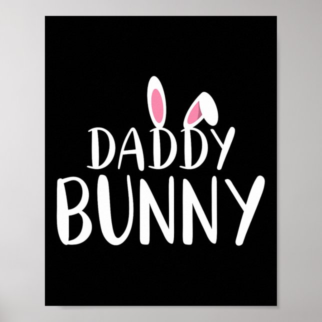 Affiche Daddy Bunny Pregnant Pâques Maman jumelée Couple (Devant)