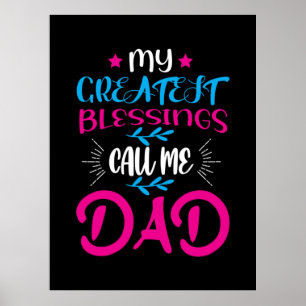 Affiche Daddy Cadeau Mes plus grandes bénédictions Appelez