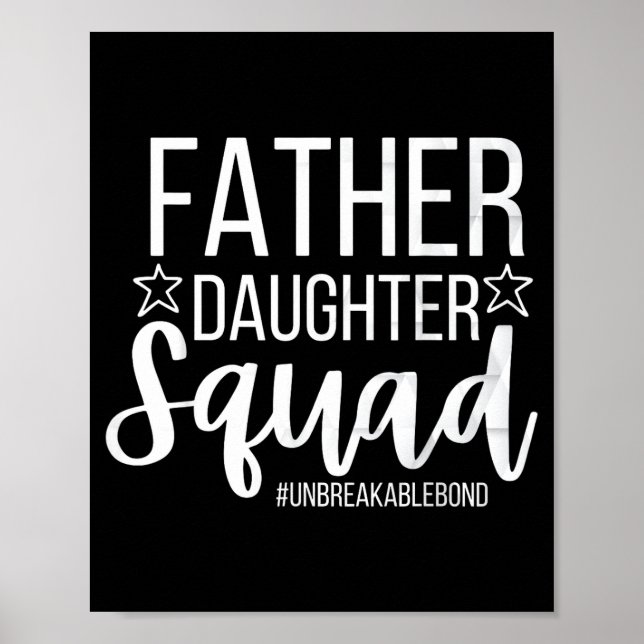 Affiche Daddy Daughter Squad Fathers Day Matching Dad And  (Devant)
