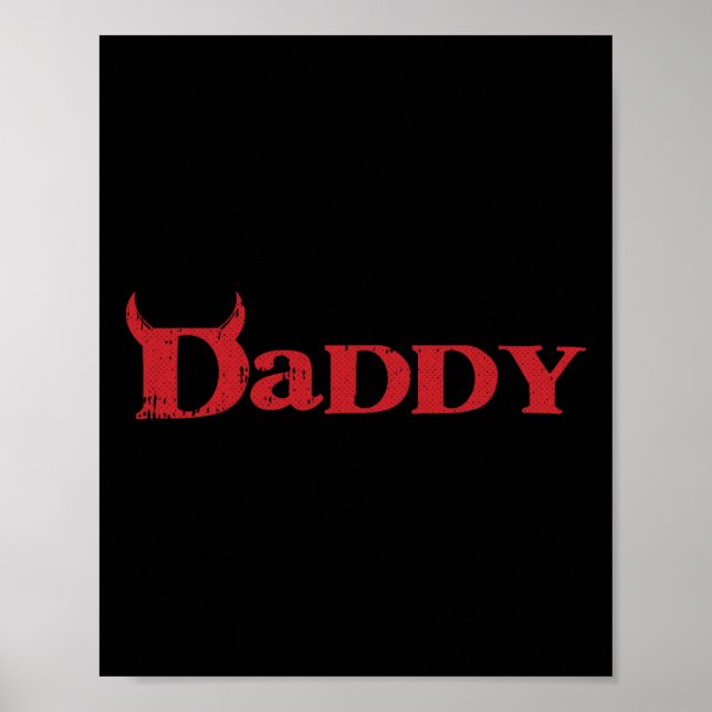 Affiche Daddy Devil Horn Lazy Costume d'Halloween Pap goth (Devant)