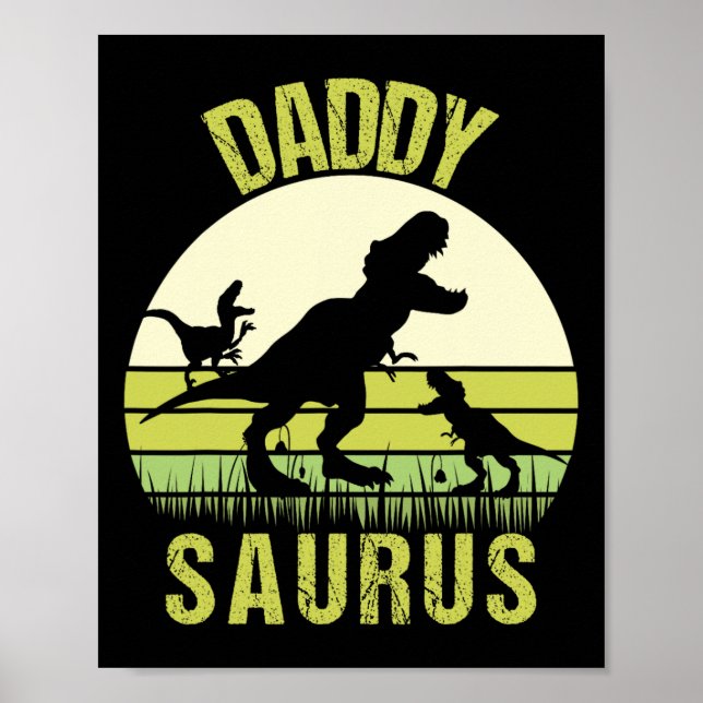 Affiche Daddy Dinosaur Daddysaurus 2 Fête des pères Deux E (Devant)