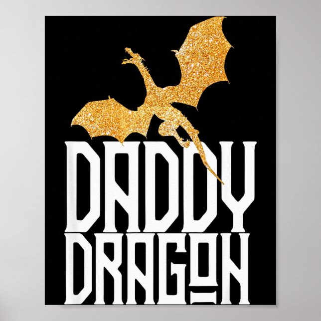Affiche Daddy Dragon Christmas Shirt Matching Family Dad H (Devant)