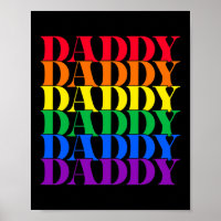 Daddy Gay Daddy Bear Retro LGBT Rainbow LGBTQ