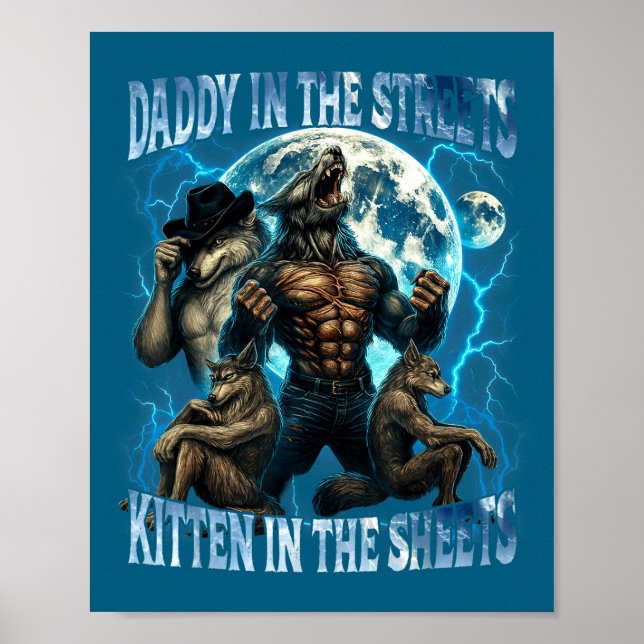 Affiche Daddy In The Streets Kitten In The Sheets Funny Al (Devant)