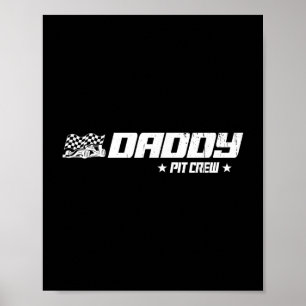 Affiche Daddy Pit Crew Race Car Anniversaire Famille Racin