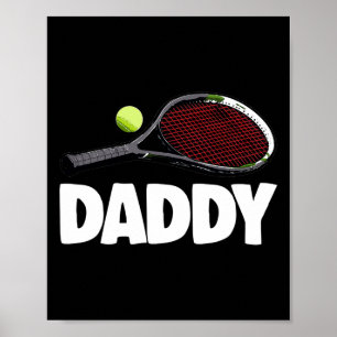 Affiche Daddy Tennis S Funny Femmes Tennis Jouer Tee - shi