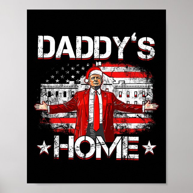 Affiche Daddys Accueil Trump Xmas 2024 Trump amusant prend (Devant)