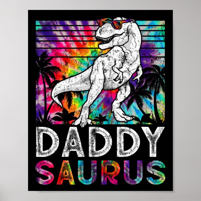Affiche Daddysaurus Dinosaure Papa Saurus Famille Assorti  (Devant)