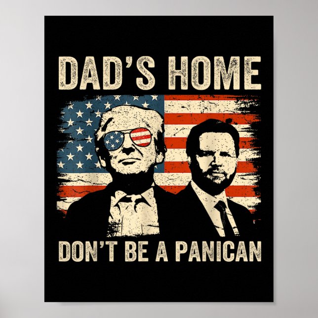 Affiche Dads Accueil Ne Soyez Pas Un Panican Funny Pères T (Devant)