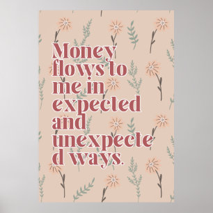 Affiche d'affirmation d'abondance