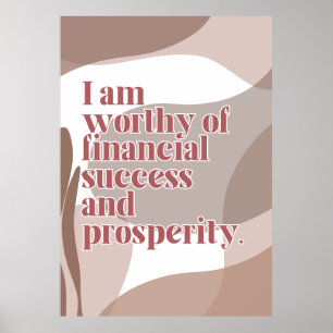 Affiche d'affirmation d'abondance 
